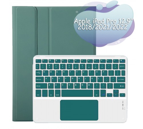 Чохол з бездротовою клавіатурою (TouchPad) BeCover для Apple iPad Pro 12.9 (2020/2021/2022) Dark Green (712383)