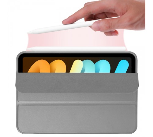 Чохол-книжка BeCover Tri Fold Soft TPU для Apple iPad Mini 7 2024 8.3" Gray (712446)