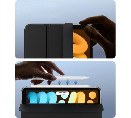 Чохол-книжка BeCover Tri Fold Hard для Apple iPad Mini 7 2024 8.3" Black (712450)