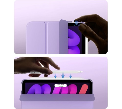 Чохол-книжка BeCover Tri Fold Hard для Apple iPad Mini 7 2024 8.3" Purple (712455)