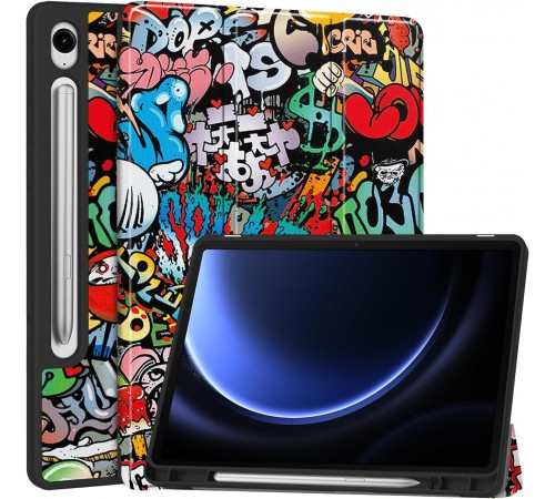 Чохол-книжка BeCover Flexible TPU Mate для Samsung Galaxy Tab S9 (SM-X710/SM-X716)/S9 FE (SM-X510/SM-X516B) Graffiti (712534) Чохол-книжка BeCover Flexible TPU Mate для Samsung Galaxy Tab S9 (SM-X710/SM-X716)/S9 FE (SM-X510/SM-X516B) Graffiti (712534)