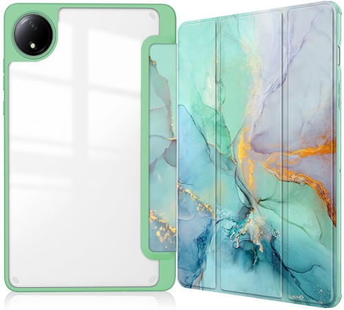 Чохол-книжка BeCover Soft Edge TPU для Xiaomi Redmi Pad SE 8.7 Green Marble (712574)