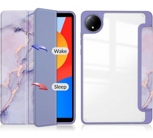 Чохол-книжка BeCover Soft Edge TPU для Xiaomi Redmi Pad SE 8.7 Purple Marble (712577)