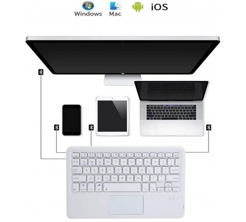 Чохол з бездротовою клавіатурою (TouchPad) BeCover для Apple iPad Air 11 (2024/2025) Deep Blue (712596)