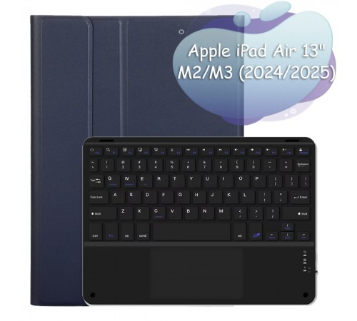 Чохол з бездротовою клавіатурою (TouchPad) BeCover для Apple iPad Air 13 (2024/2025) Deep Blue (712602)