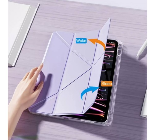 Чохол-книжка BeCover Ultra Slim Origami Transparent з кріпленням Apple для Apple iPad Mini 6 2021 Purple (712933)