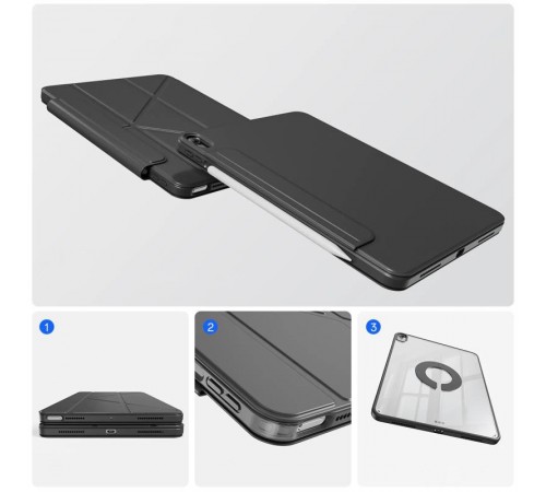 Чохол-книжка BeCover Ultra Slim Origami Flex для Apple iPad Air 11 M2/M3 (2024/2025) Black (712975)
