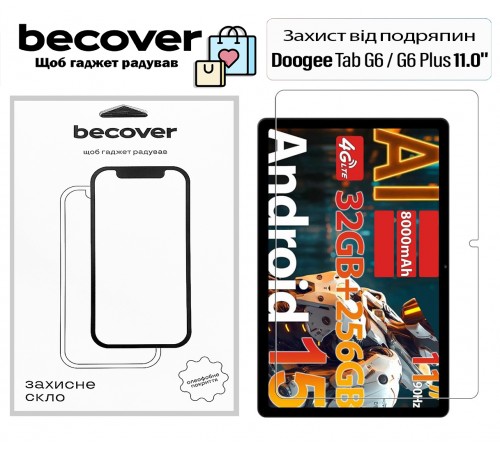 Захисне скло BeCover для Doogee Tab G6/G6 Plus 11.0" (713715)