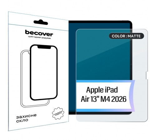 Захисне скло BeCover Matte Anti-Glare для Apple iPad Air 13" M4 2026 (715175)