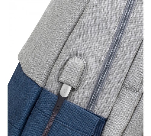 Рюкзак Rivacase Prater 7567 17.3" Grey/Dark Blue