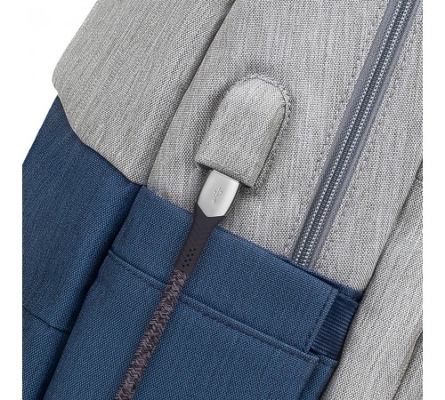 Рюкзак Rivacase Prater 7567 17.3" Grey/Dark Blue