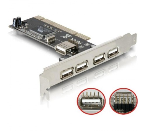 Контролер USB 2.0 PCI card, 4-port, NEC chip