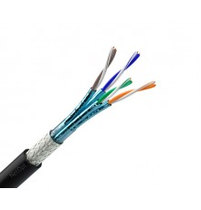 Кабель для зовнішньої прокладки OK-Net КПпПО-ВПЕ (1000) S/FTP, CAT 7A, 4х2х0,58, бухта 305м (7935107)