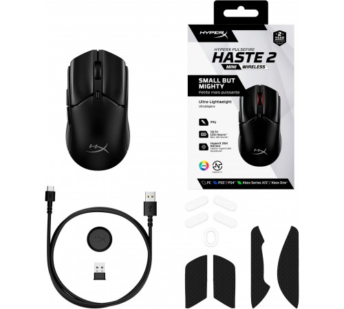 Миша HyperX Pulsefire Haste 2 mini Black (7D388AA)