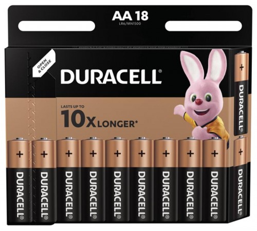 Батарейка Duracell MN1500 AA/LR06 BL 18шт Батарейка Duracell MN1500 AA/LR06 BL 18шт