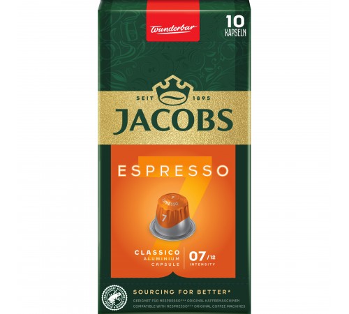 Кава в капсулах Jacobs Espresso 7 Classico 10 шт Кава в капсулах Jacobs Espresso 7 Classico 10 шт