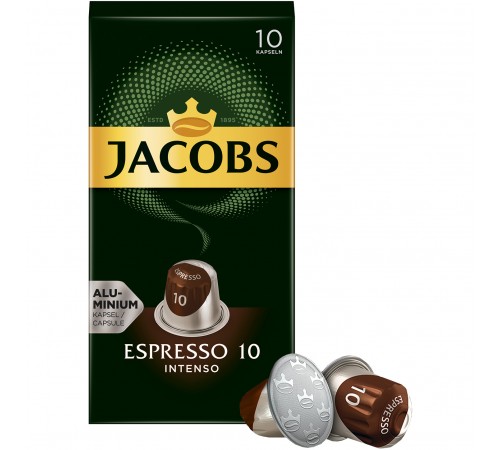 Кава в капсулах Jacobs Espresso 10 Intenso 10 шт Кава в капсулах Jacobs Espresso 10 Intenso 10 шт