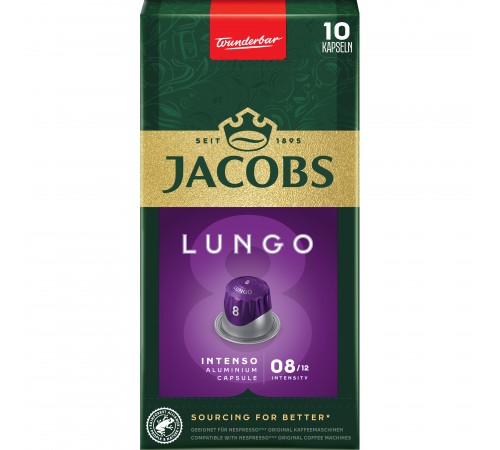 Кава в капсулах Jacobs Lungo 8 Intenso 10 шт Кава в капсулах Jacobs Lungo 8 Intenso 10 шт
