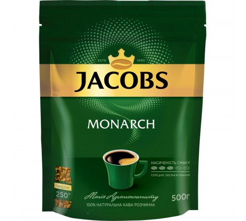 Кава розчинна Jacobs Monarch 500 г Кава розчинна Jacobs Monarch 500 г