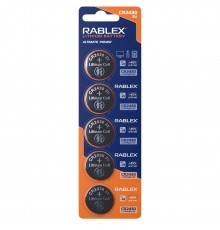 Батарейка Rablex CR2430, 3В, 5 шт