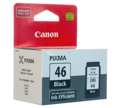 Картридж CANON (PG-46) Pixma E404/E464 Black (9059B001)