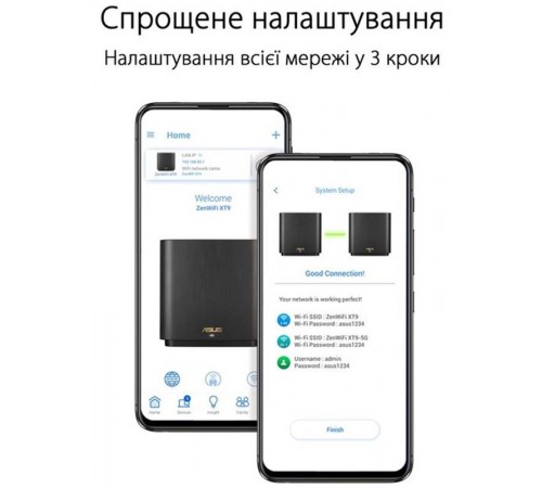 Wi-Fi Mesh-система Asus ZenWiFi XT9 2pk White (90IG0740-MO3B40) Wi-Fi Mesh-система Asus ZenWiFi XT9 2pk White (90IG0740-MO3B40)