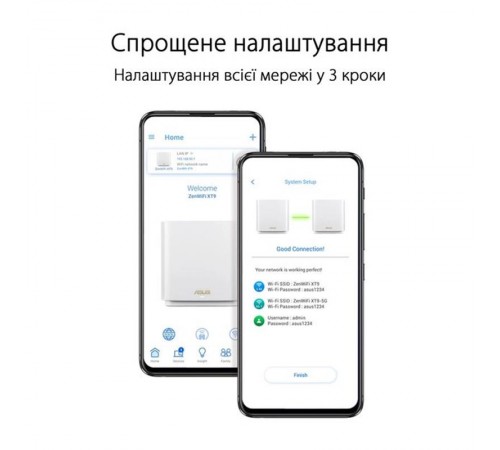 Wi-Fi Mesh-система Asus ZenWiFi XT9 1pk White (90IG0740-MO3B60) Wi-Fi Mesh-система Asus ZenWiFi XT9 1pk White (90IG0740-MO3B60)
