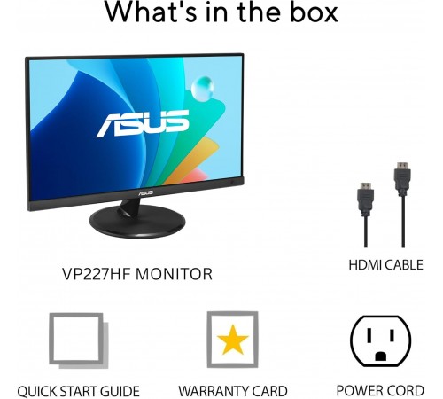 Монітор Asus 21.45" VP227HF (90LM0880-B01O71) VA Black 100Hz