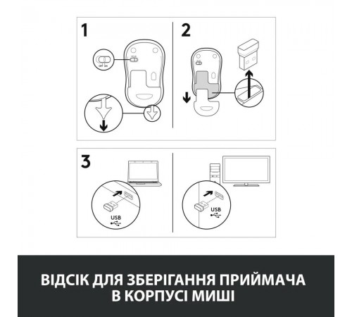 Миша бездротова Logitech M185 Grey (910-002238)