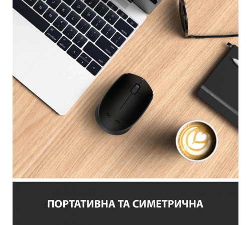 Миша бездротова Logitech M170 Grey/Black (910-004642)