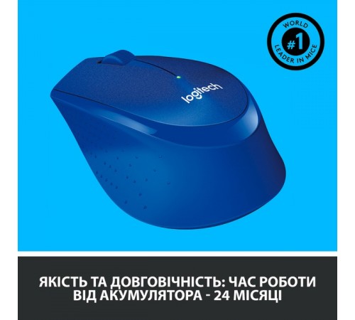 Миша бездротова Logitech M330 Silent Plus Blue (910-004910)