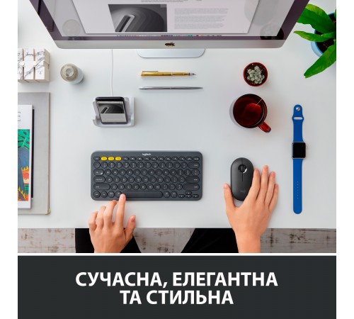 Миша бездротова Logitech Pebble M350 (910-005718) Black USB