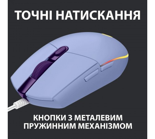 Миша Logitech G102 Lightsync Lilac (910-005854) Миша Logitech G102 Lightsync Lilac (910-005854)