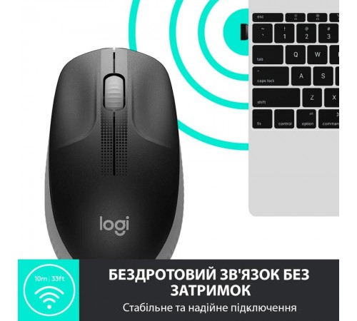 Миша бездротова Logitech M190 Wireless Mid Grey (910-005906)