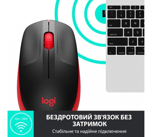 Миша бездротова Logitech M190 Wireless Red (910-005908)