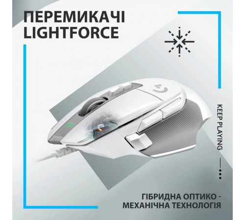 Миша Logitech G502 X White (910-006146)