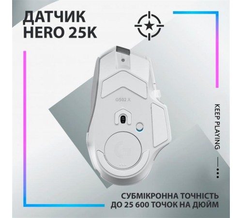 Миша бездротова Logitech G502 X Plus White (910-006171)