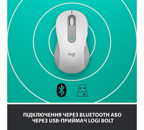 Миша бездротова Logitech Signature M650 L Left Off-White (910-006240)