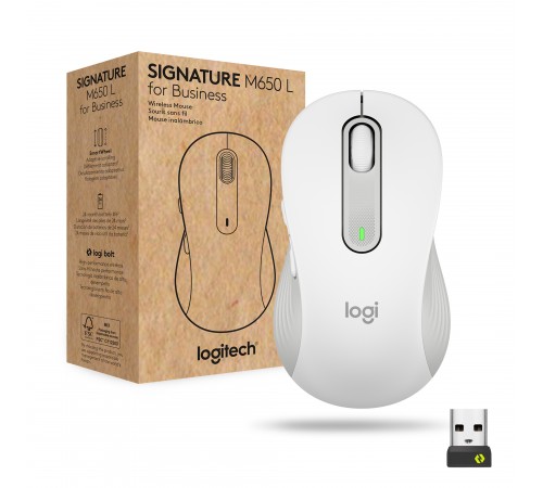 Миша бездротова Logitech Signature M650 for Business Large Off-White (910-006349)
