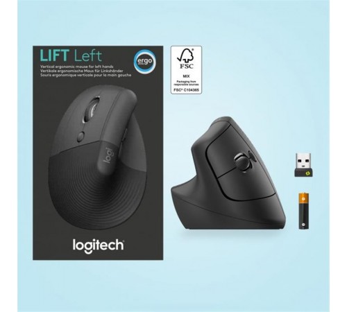 Миша бездротова Logitech Lift Vertical Ergonomic Graphite (910-006474)