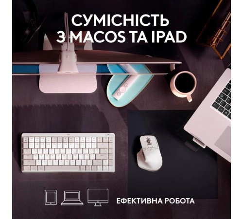 Миша Bluetooth Logitech MX Master 3S For Mac Pale Grey (910-006572)
