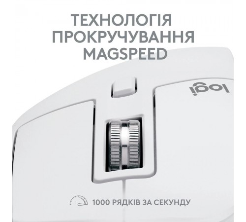 Миша Bluetooth Logitech MX Master 3S For Mac Pale Grey (910-006572)