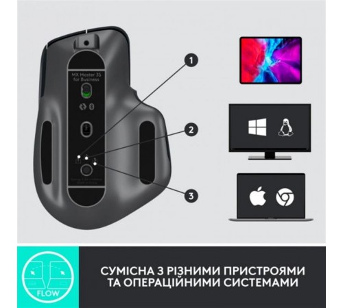 Миша бездротова Logitech MX Master 3S for Business Graphite (910-006582) Миша бездротова Logitech MX Master 3S for Business Graphite (910-006582)