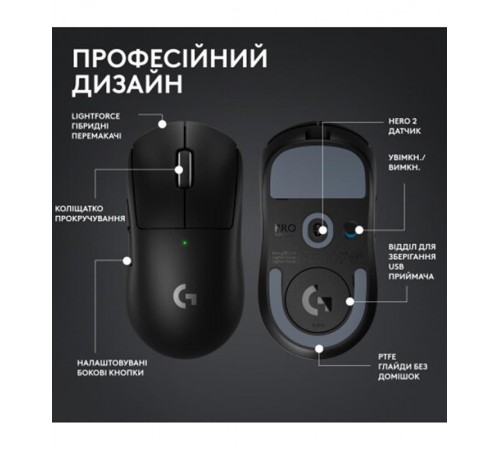 Миша бездротова Logitech G Pro X Superlight 2 Black (910-006630)
