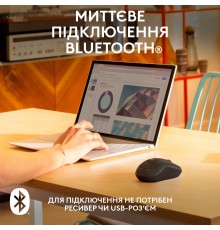 Миша бездротова Logitech M240 Silent Charcoal (910-007119)