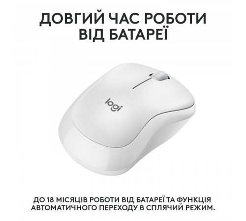 Миша бездротова Logitech M240 Silent Off White (910-007120)