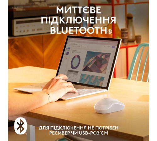 Миша бездротова Logitech M240 Silent Off White (910-007120)