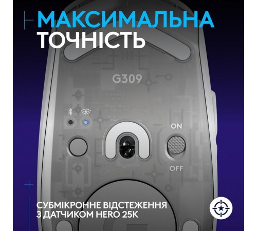 Миша бездротова Logitech G309 White (910-007207)