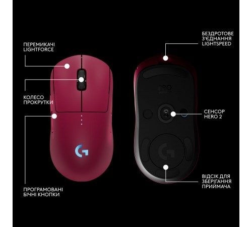Миша бездротова Logitech G Pro 2 Lightspeed Pink (910-007309)