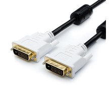 Кабель Atcom DVI - DVI (M/M), 24/24, 5 м, Black/White (9149)